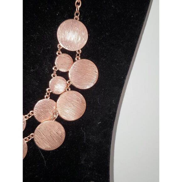 A Copper Disc Necklace Egyptian Revival Old Money Fairy Gypsy Boho Textured - Picture 3 of 10